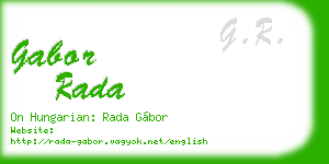 gabor rada business card
